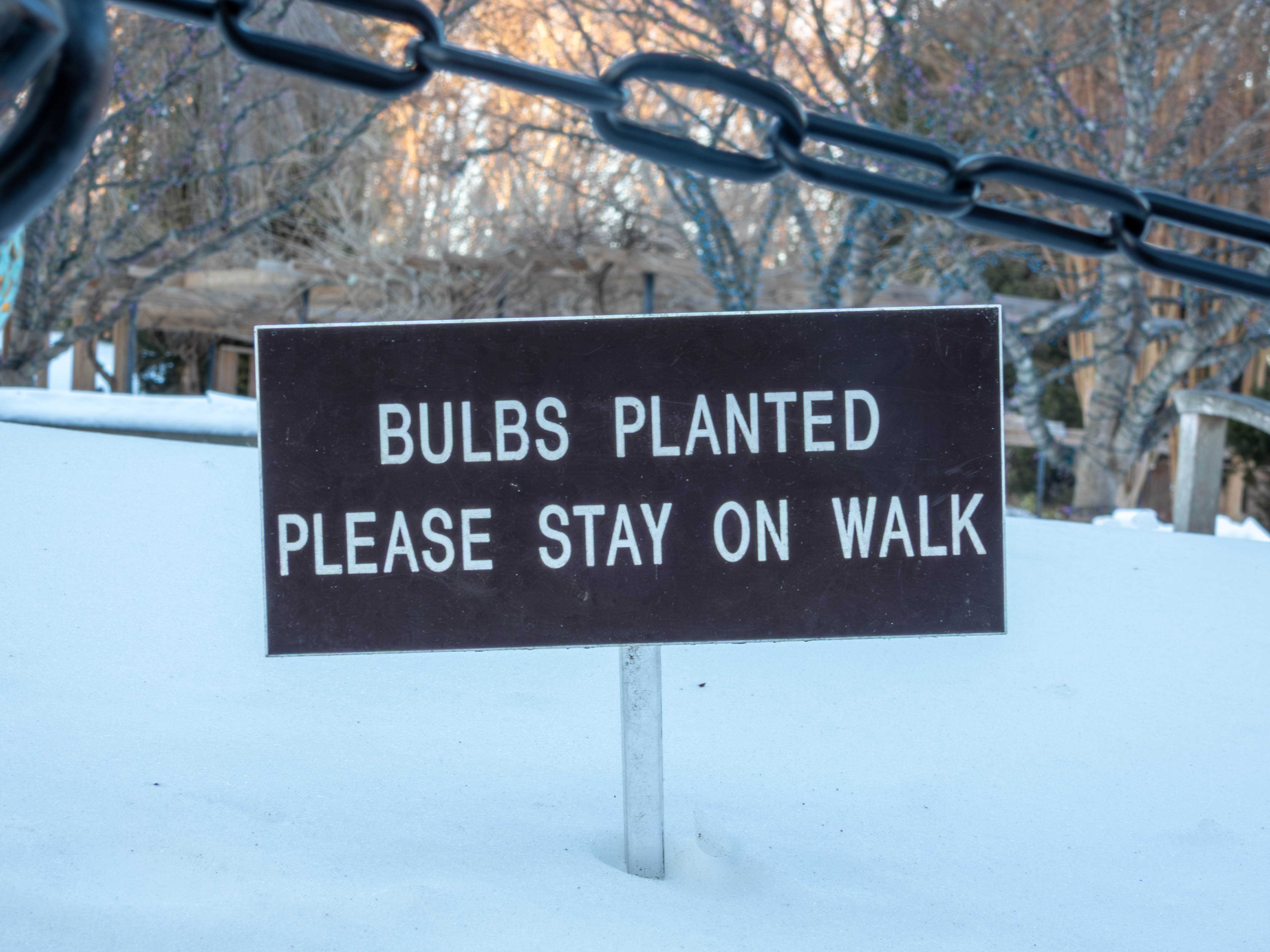 Please stay on walk